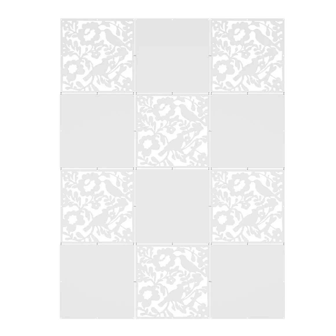 Raumteiler hängend BLOOM 12er Set 40 x 40 cm weiss