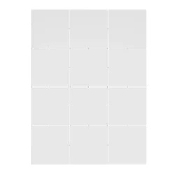 Raumteiler hängend 12er Set 40 x 40 cm uni weiss