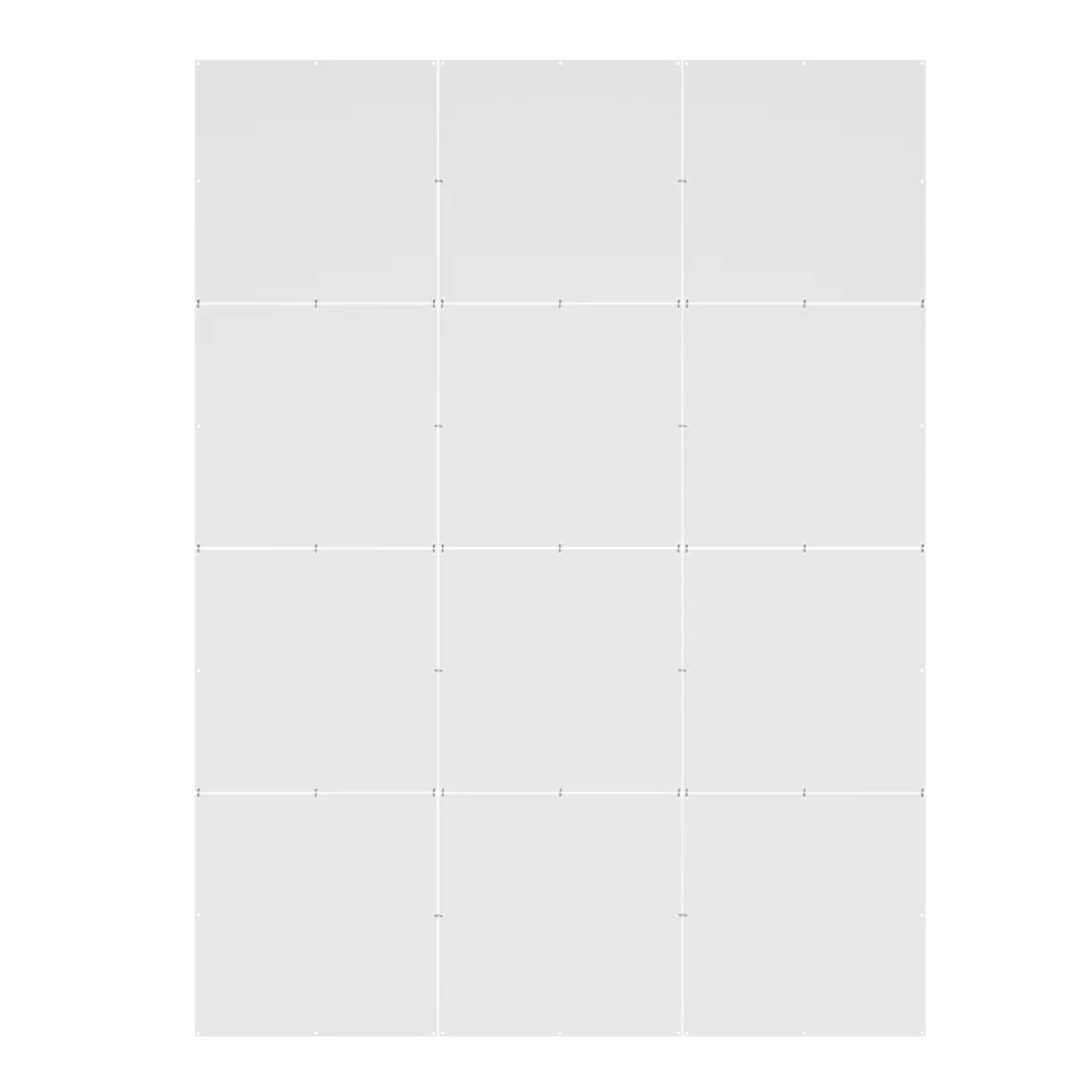 Raumteiler hängend 12er Set 40 x 40 cm uni weiss