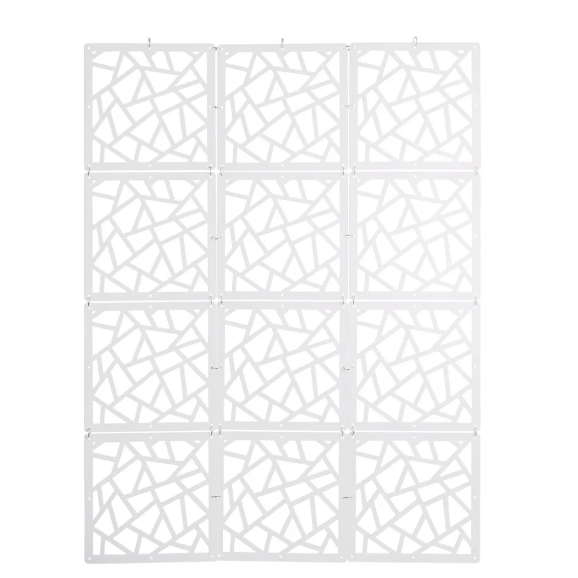 Raumteiler hängend 12er Set 29 x 29 cm weiss