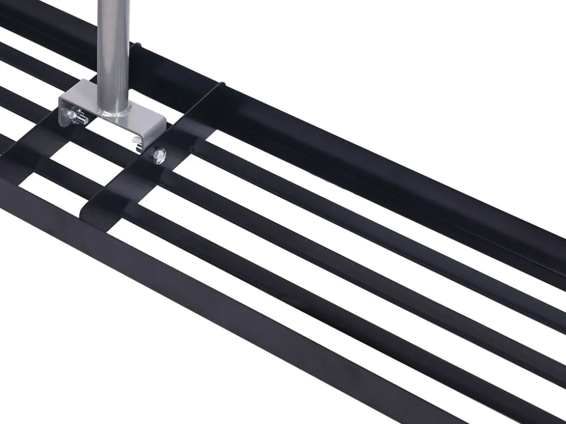 Rechen Nivellierrechen 113 x 26 x 175 cm schwarz/silber