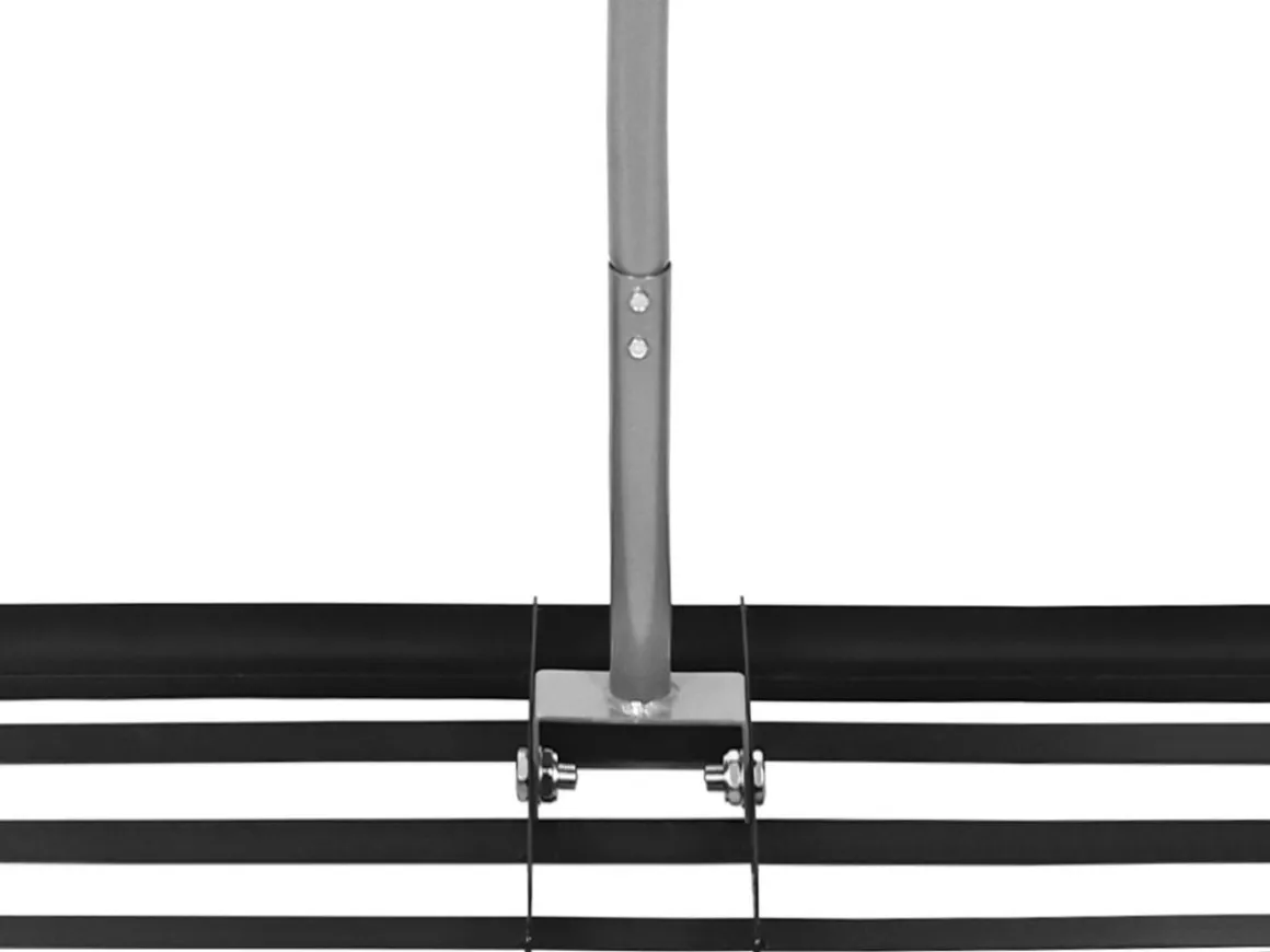 Rechen Nivellierrechen 113 x 26 x 175 cm schwarz/silber