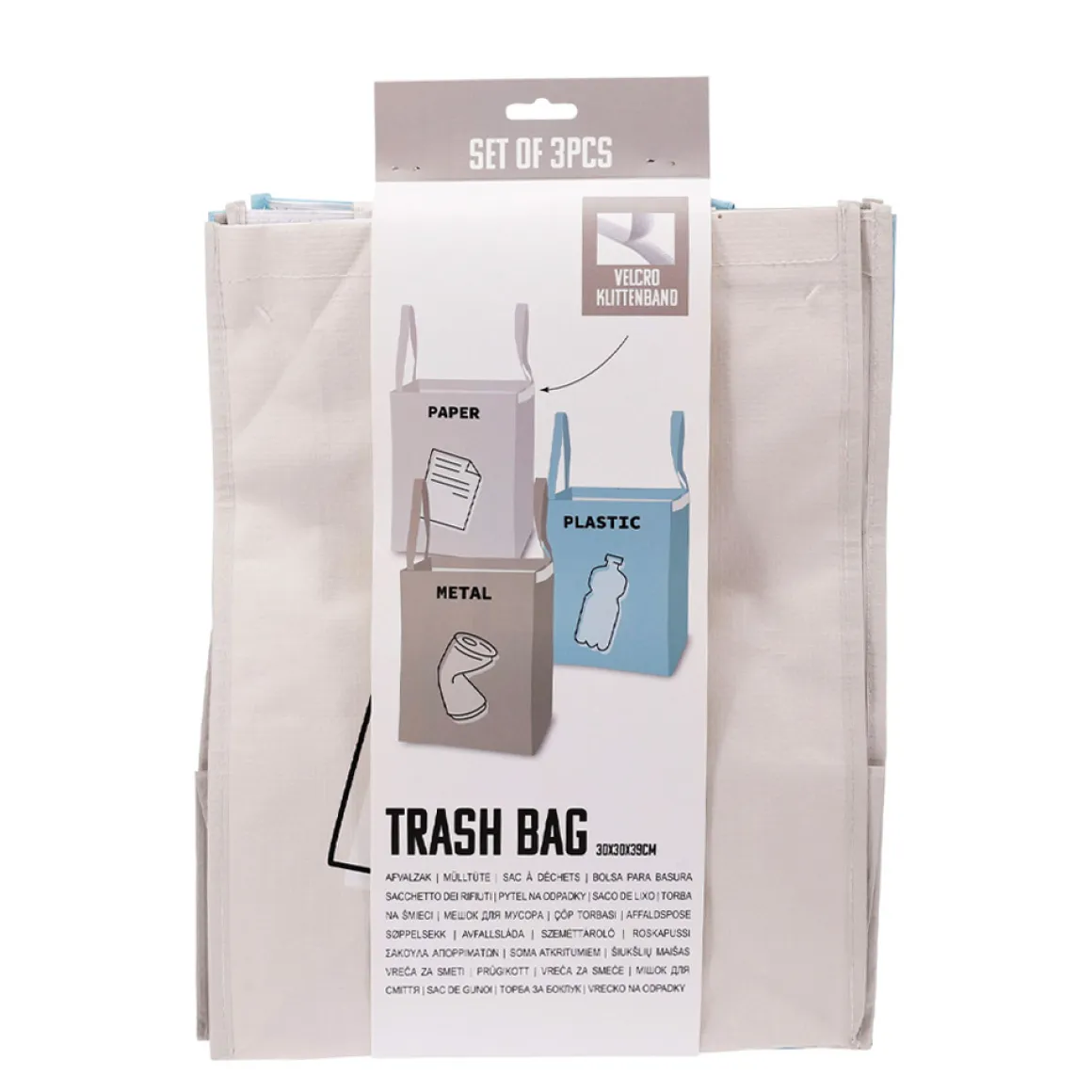 Recyclingtasche Set 30 x 30 x 39 cm 3-teilig