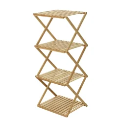 Regal Bambus faltbar 4 Ebenen 40 x 34 x 94 cm