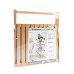 Regal Bambus faltbar 4 Ebenen 40 x 34 x 94 cm