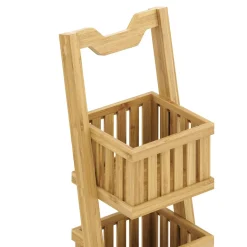 Regal Bambus mit 3 Körben 23 x 20 x 77 cm natur