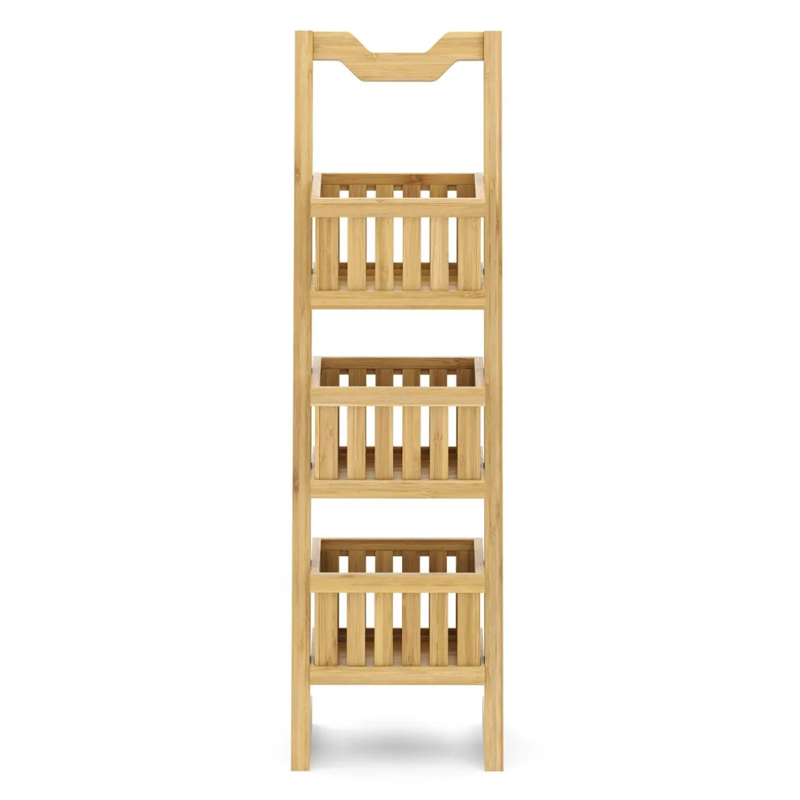Regal Bambus mit 3 Körben 23 x 20 x 77 cm natur