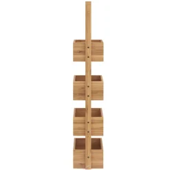Regal Bambus mit 4 Staufächer 26 x 16 x 88 cm