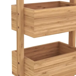 Regal Bambus mit 4 Staufächer 26 x 16 x 88 cm