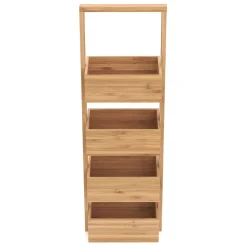 Regal Bambus mit 4 Staufächer 26 x 16 x 88 cm