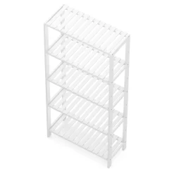 Regal Bambus 59 x 26 x 130 cm weiss