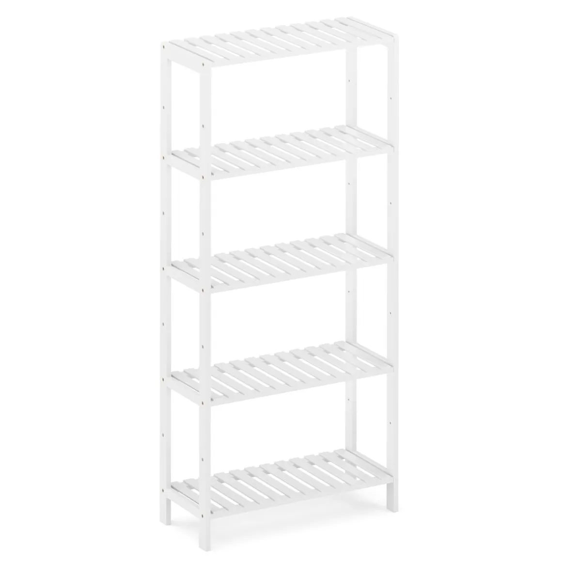 Regal Bambus 59 x 26 x 130 cm weiss