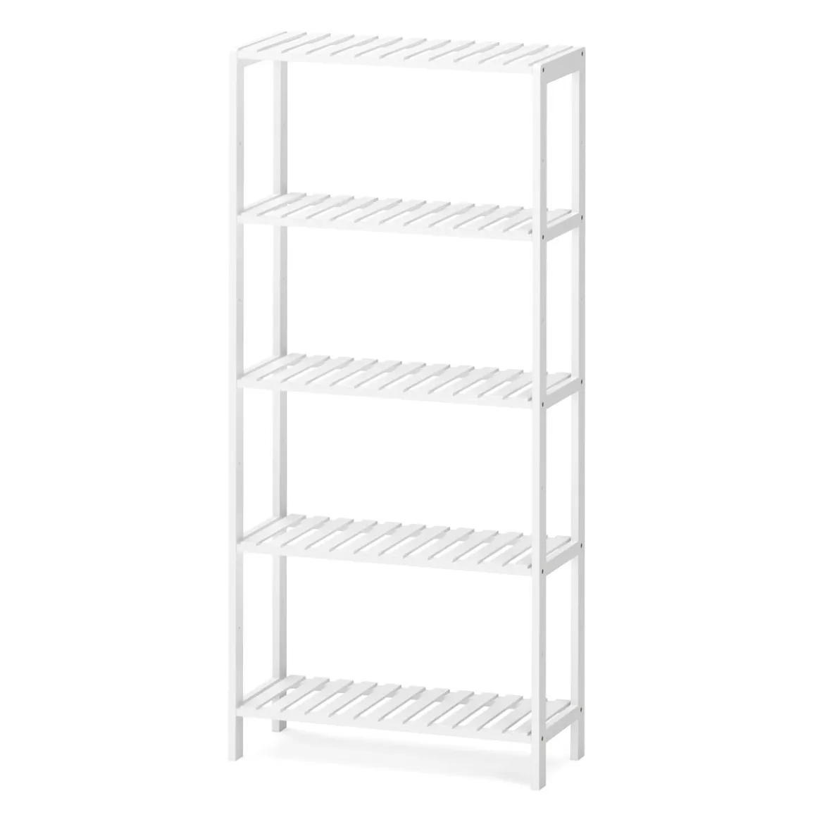 Regal Bambus 59 x 26 x 130 cm weiss