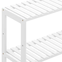 Regal Bambus 59 x 26 x 130 cm weiss