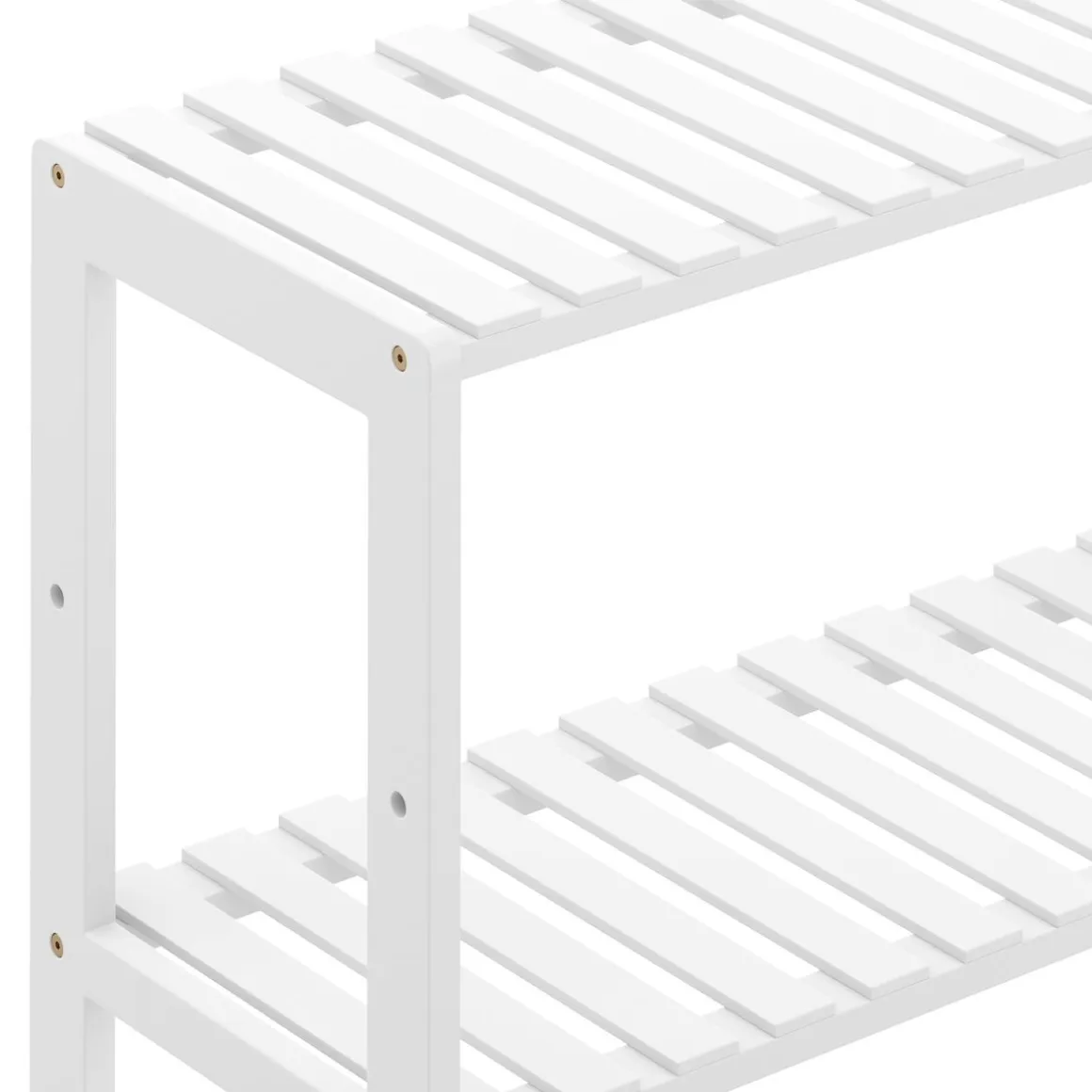 Regal Bambus 59 x 26 x 130 cm weiss