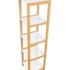 Regal Bambus 33 x 33 x 140 cm weiss
