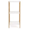 Regal Bambus 34 x 33 x 80 cm weiss/natur