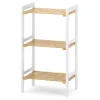 Regal Bambus 45 x 31 x 80 cm weiss/natur