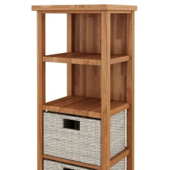 Regal Holz mit Korbschubladen TRIESTE