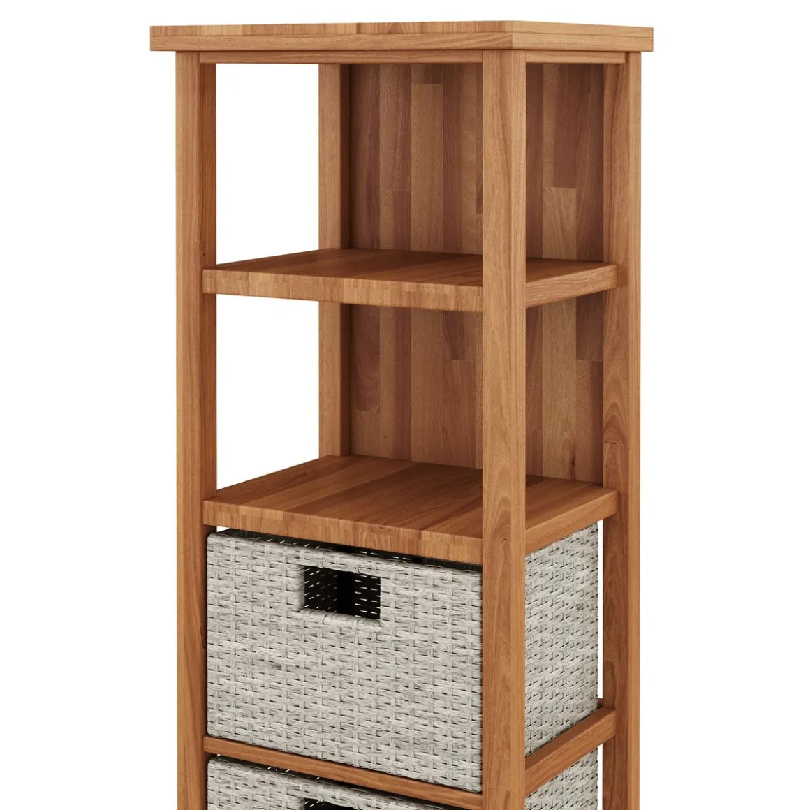 Regal Holz mit Korbschubladen TRIESTE