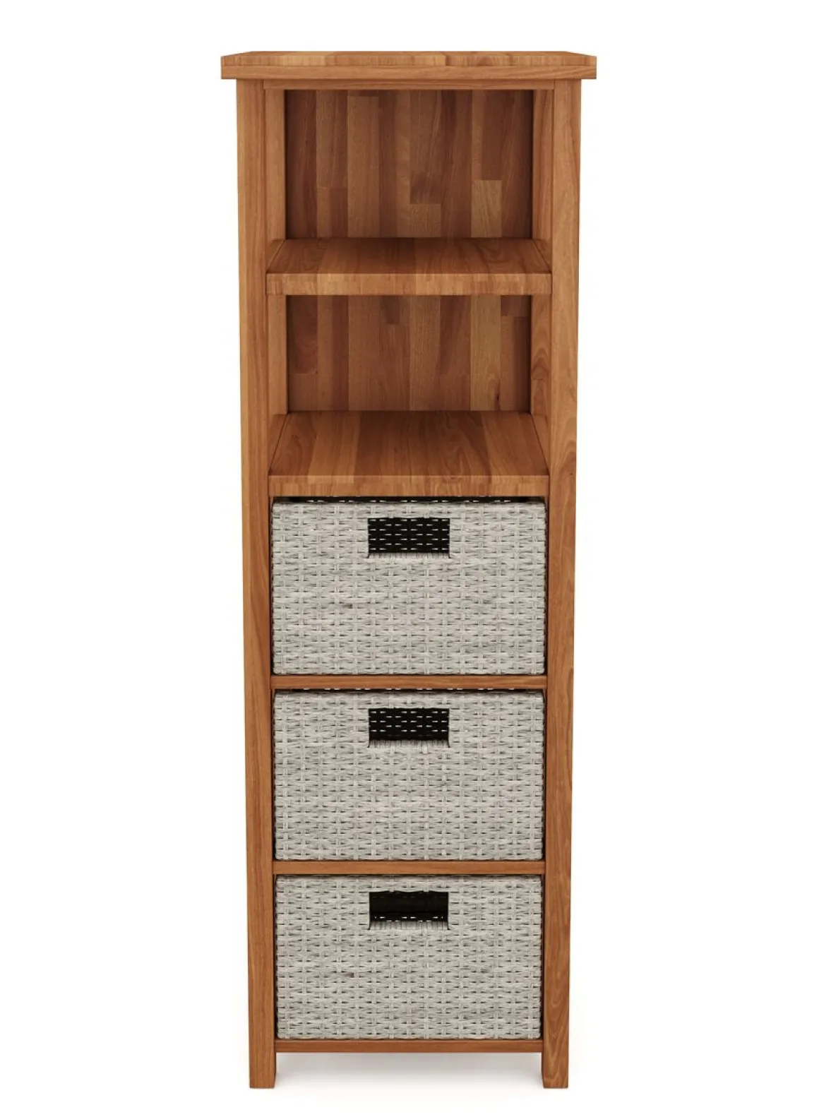 Regal Holz mit Korbschubladen TRIESTE