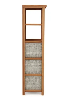 Regal Holz mit Korbschubladen TRIESTE