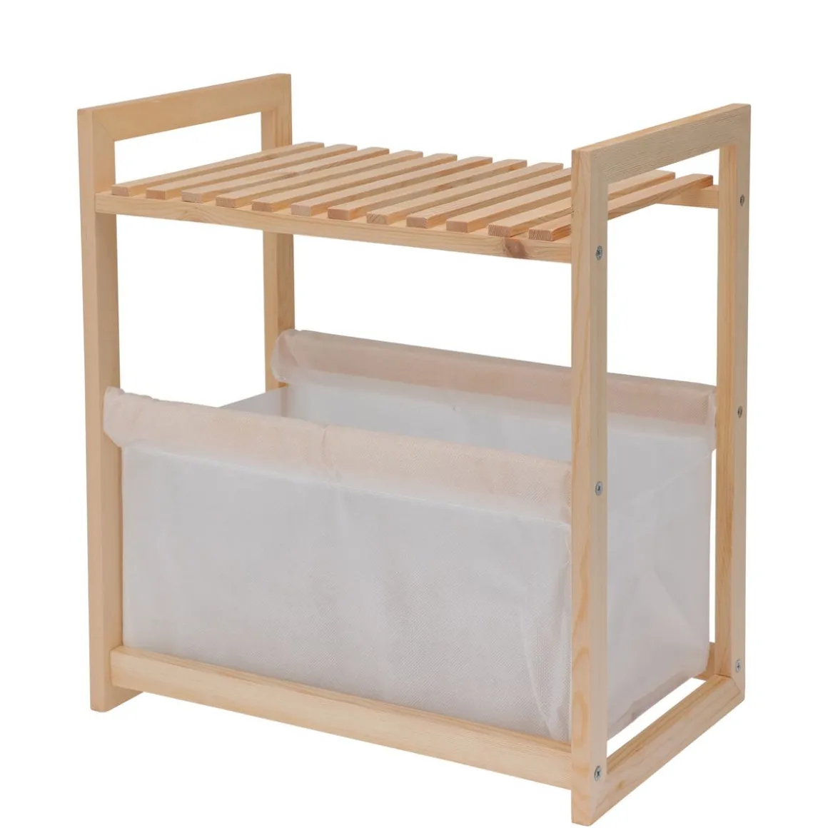 Regal Holz 36 x 22 x 39 cm natur/weiss