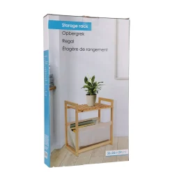 Regal Holz 36 x 22 x 39 cm natur/weiss