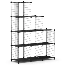 Regal Metall 9 Fächer 108 x 38 x 148 cm schwarz