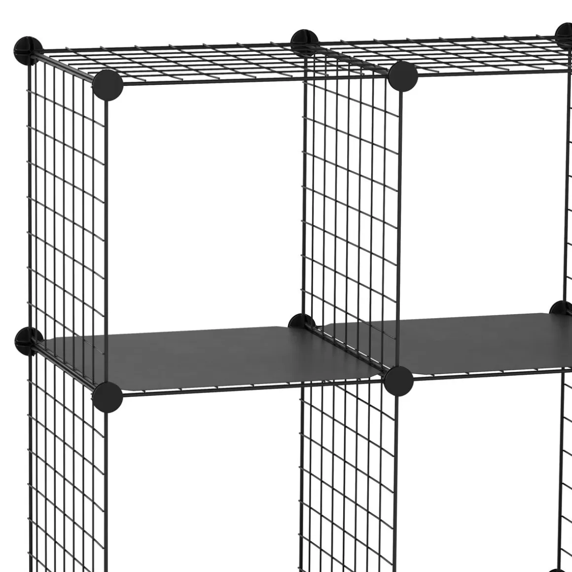 Regal Metall 9 Fächer 108 x 38 x 148 cm schwarz