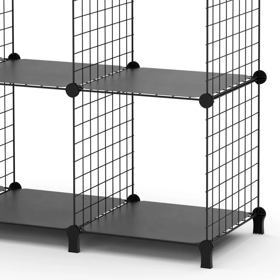 Regal Metall 9 Fächer 108 x 38 x 148 cm schwarz