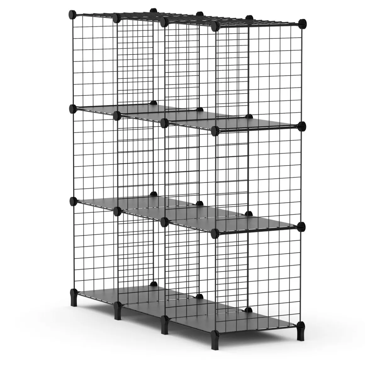 Regal Metall 9 Fächer 108 x 38 x 148 cm schwarz