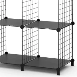 Regal Metall 6 Fächer 74 x 38 x 113 cm schwarz
