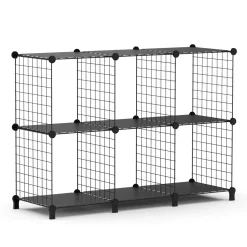Regal Metall 6 Fächer 74 x 38 x 113 cm schwarz