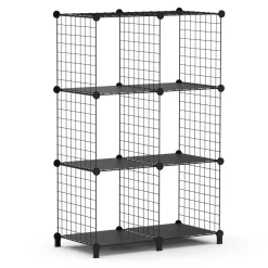 Regal Metall 6 Fächer 74 x 38 x 113 cm schwarz