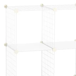 Regal Metall 6 Fächer 74 x 38 x 113 cm weiss