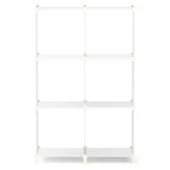 Regal Metall 6 Fächer 74 x 38 x 113 cm weiss