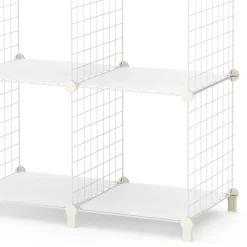 Regal Metall 6 Fächer 74 x 38 x 113 cm weiss