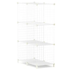 Regal Metall 6 Fächer 74 x 38 x 113 cm weiss