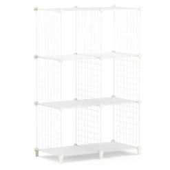 Regal Metall 6 Fächer 74 x 38 x 113 cm weiss