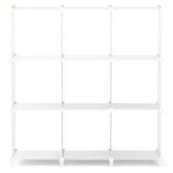 Regal Metall 9 Fächer 108 x 38 x 148 cm weiss