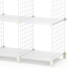 Regal Metall 9 Fächer 108 x 38 x 148 cm weiss