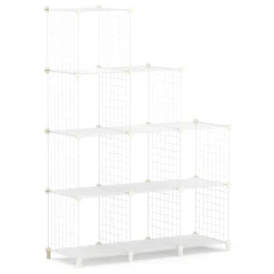 Regal Metall 9 Fächer 108 x 38 x 148 cm weiss