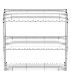 Regal Metall höhenverstellbar auf Rollen 76 x 35 x 154 cm silber