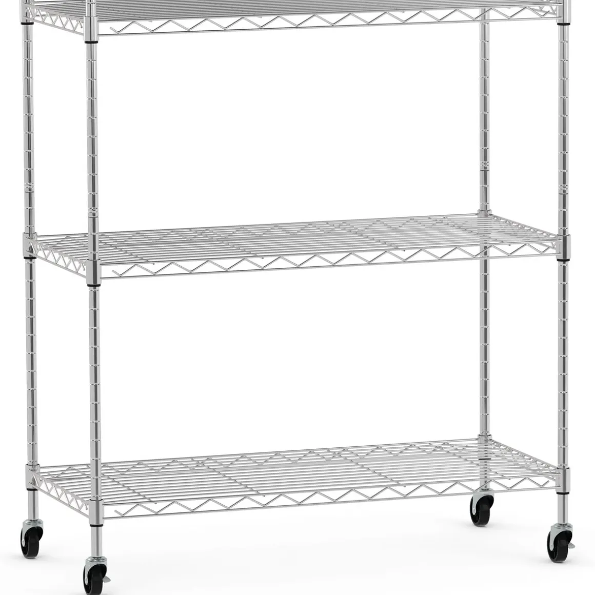 Regal Metall höhenverstellbar auf Rollen 76 x 35 x 154 cm silber