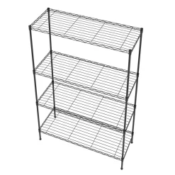 Regal Metall höhenverstellbar 90 x 35 x 137 cm schwarz