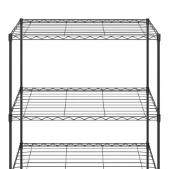 Regal Metall höhenverstellbar 90 x 35 x 137 cm schwarz