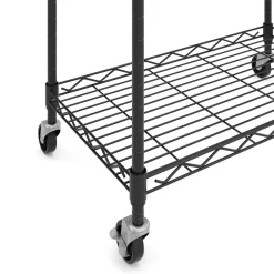 Regal Metall höhenverstellbar auf Rollen 54 x 29 x 160 cm schwarz