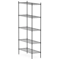 Regal Metall höhenverstellbar 90 x 35 x 180 cm schwarz