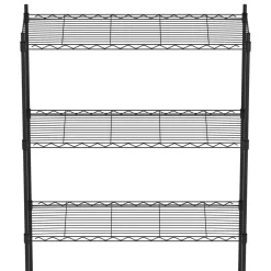 Regal Metall höhenverstellbar 90 x 35 x 180 cm schwarz
